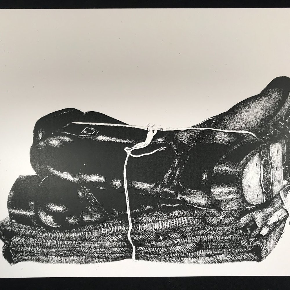 REX Pointillism Gay Art Print  8.5x11 Boots & Jeans Package c.1980's or 90's